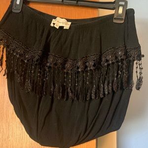 Black gypsy crop top